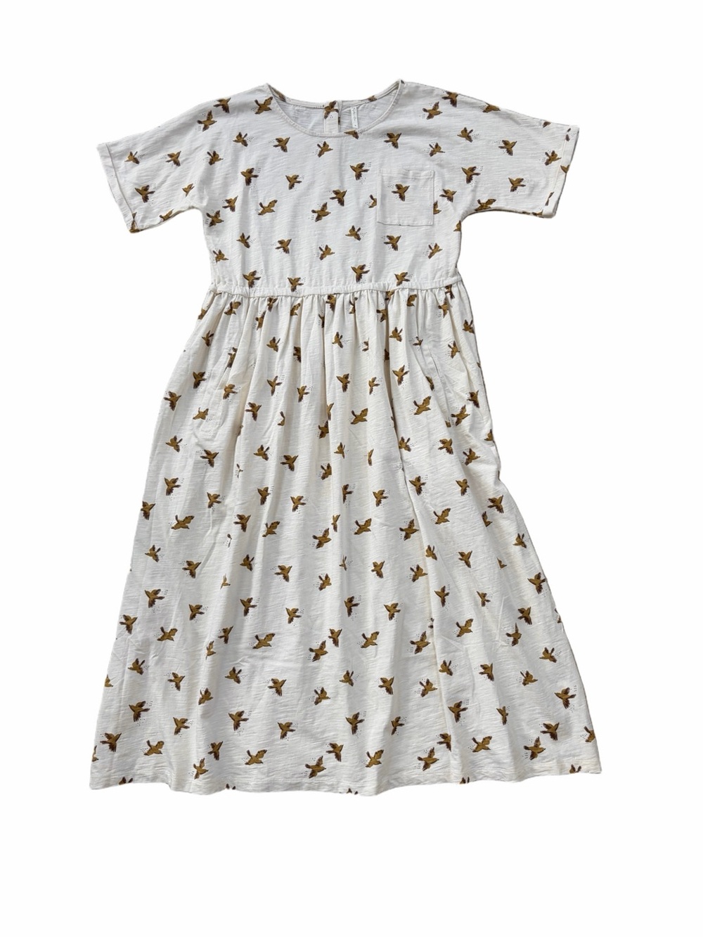 Rylee + Cru Womens Size Medium Kat Songbird Short Sleeve Cottagecore Bird Dress